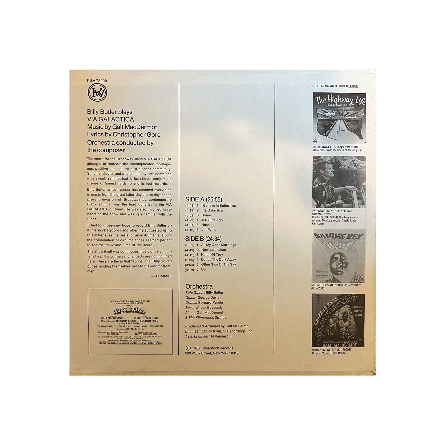 Billy Butler Plays Via Galactica Vinyl