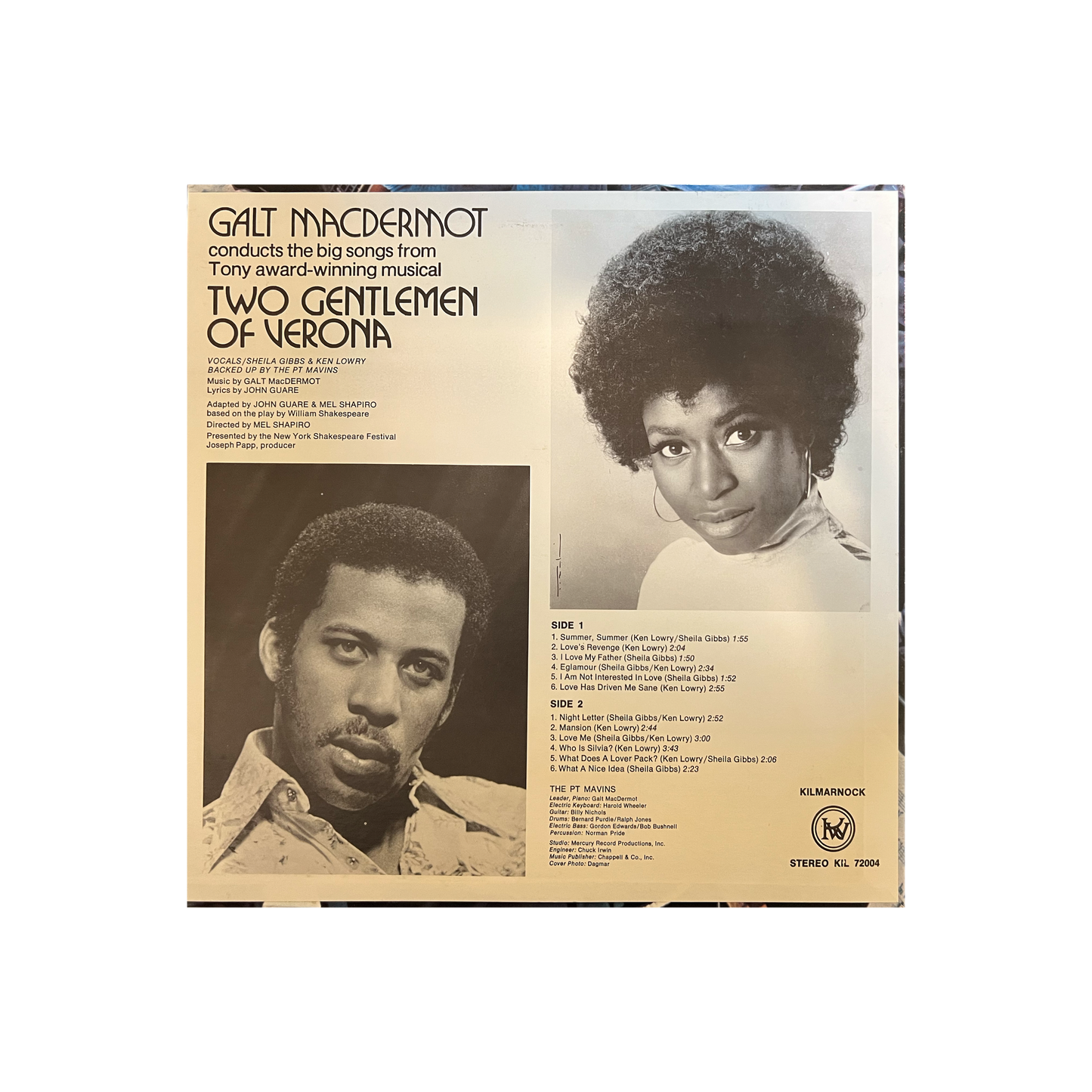 Galt MacDermot Conducts Two Gentlemen Of Verona Vinyl