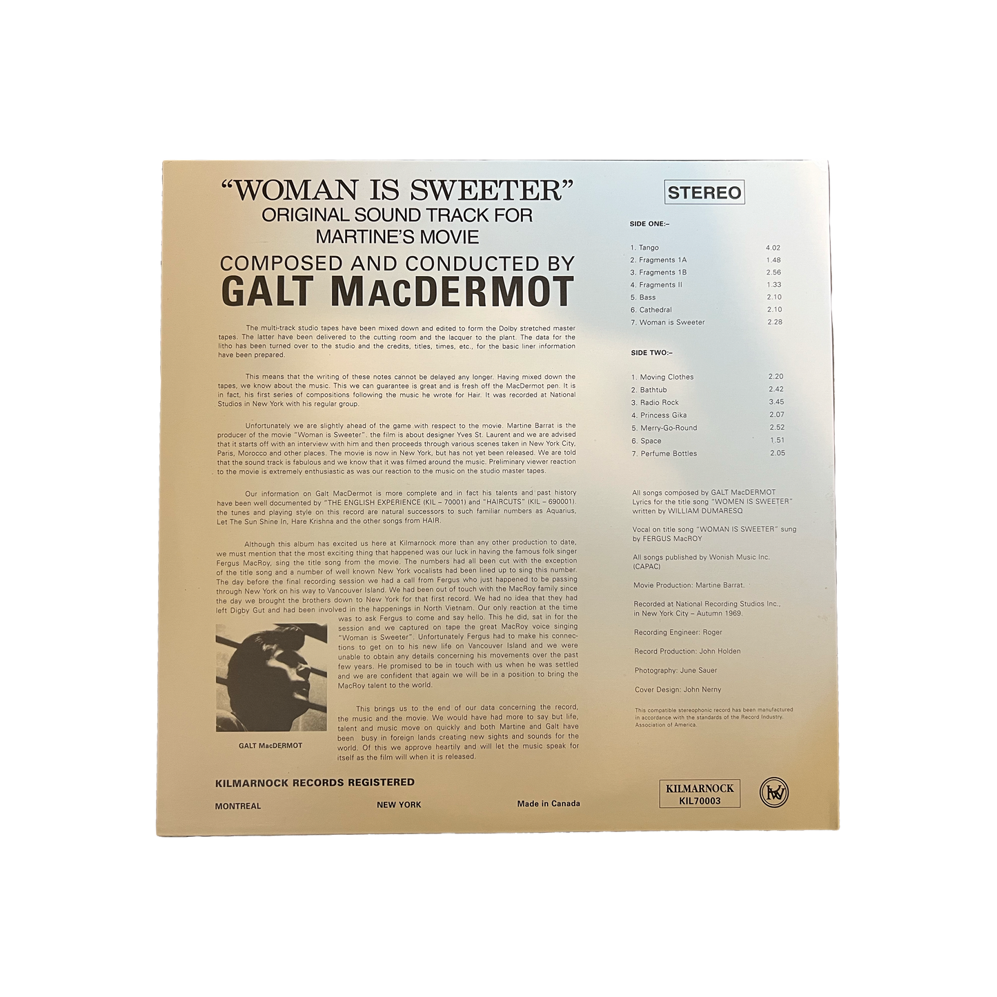 Woman Is Sweeter Vinyl - 2000 Reissue